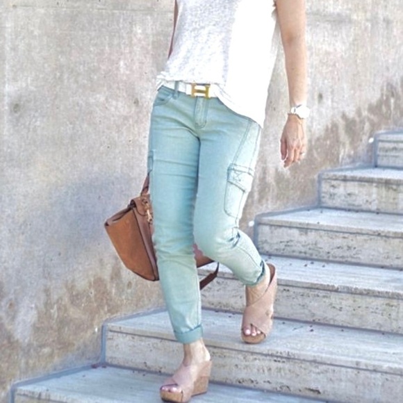 Cabi Cargo Women’s Celadon Green Skinny Pants 3048 Size 10 - Picture 1 of 8